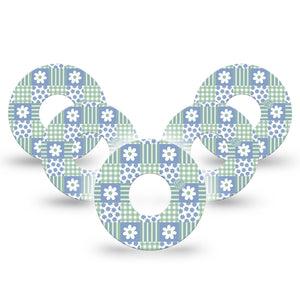 ExpressionMed Patchwork Flowers Infusion Set, 10-Pack Cute spring quilt Accessories For Pump