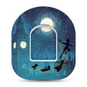 ExpressionMed Starlight Flyers Omnipod, Single Tape and Single Sticker london night skyline Decorative Patch For Insulin Pump