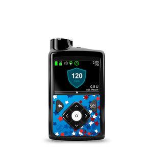 ExpressionMed Confetti Stars MiniMed Pump Sticker  Single Sticker Only American Confetti Stars, Vinyl Decoration Pump Design