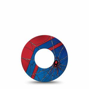 ExpressionMed Spider Man Freestyle Libre and Libre 2 Plus Tape, Abbott Lingo, Single Tape Spiderman Inspired, Fixing Ring Tape Continuous Glucose Monitor Design