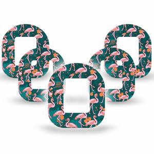 ExpressionMed Flamingos Tandem Mobi 5-Pack Pink flamingo pattern Pump Patch design