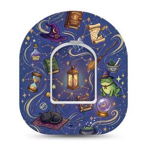 ExpressionMed Wizarding World Omnipod, Single Tape and Single Sticker whimsical magic print Decorative Patch For Insulin Pump