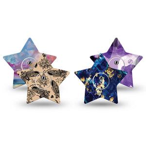 ExpressionMed Vivid Freestyle Libre 3 and Libre 3 Plus Star, tape and sticker  rich color aesthetic Overlay Tape for CGM