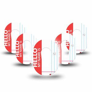 ExpressionMed Name Tag Dexcom G6 Mini Tape, 5-Pack Tape Type Two Awareness, Adhesive Tape CGM Design