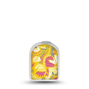 ExpressionMed Yellow Butterfly Wings Omnipod Surface Center Sticker Single Sticker Multicolored Wings Inspired Vinyl Decoration Pump Design