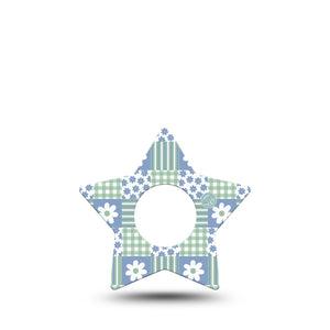 ExpressionMed Patchwork Flowers Infusion Star, 5-Pack Spring patchwork Waterproof Adhesive Tape For Insulin Pump