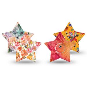 ExpressionMed Ruffle Bloom Freestyle Libre 3 and Libre 3 Plus Star, tape and sticker  blooming flower design Overlay Tape for CGM