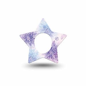 ExpressionMed Wisteria Fade Dexcom G7 and Dexcom Stelo Glucose Biosensor System Star, Single Tape Spring purple bouquet Overlay Tape for CGM