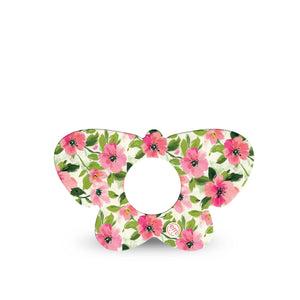 ExpressionMed Painter’s Cosmos Infusion Butterfly, 5-Pack Muted tone florals Vinyl Decoration For Insulin Pump