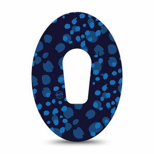 ExpressionMed Blue Drops Dexcom G6 Tape, Single Tape Shades Of Blue Print, Plaster Continuous Glucose Monitor Design