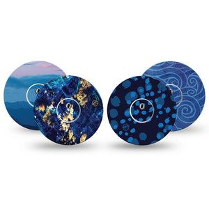 ExpressionMed Deep Currents Variety Pack Freestyle Libre 3 and Libre 3 Plus Sticker and Tape  Fun Shaped Halloween Tapes, Vinyl Sticker and Tape Pairing CGM Design