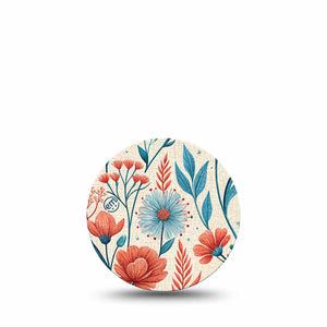 ExpressionMed Desert Wildflower Freestyle Libre 3 and Libre 3 Plus OverPatch, Single Tape Southwest color floral Adhesive Tape for CGM