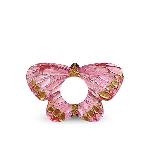 ExpressionMed Pink Paint Butterfly Infusion Butterfly, 5-Pack soft pink aesthetic Vinyl Decoration For Insulin Pump