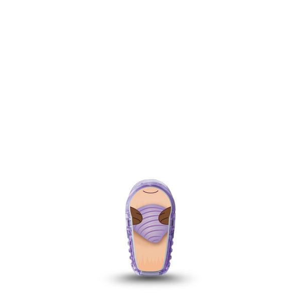 ExpressionMed Otter Dexcom G6 Sticker Single Sticker Only Cute Otter and Shell, Decorative Decal CGM Design