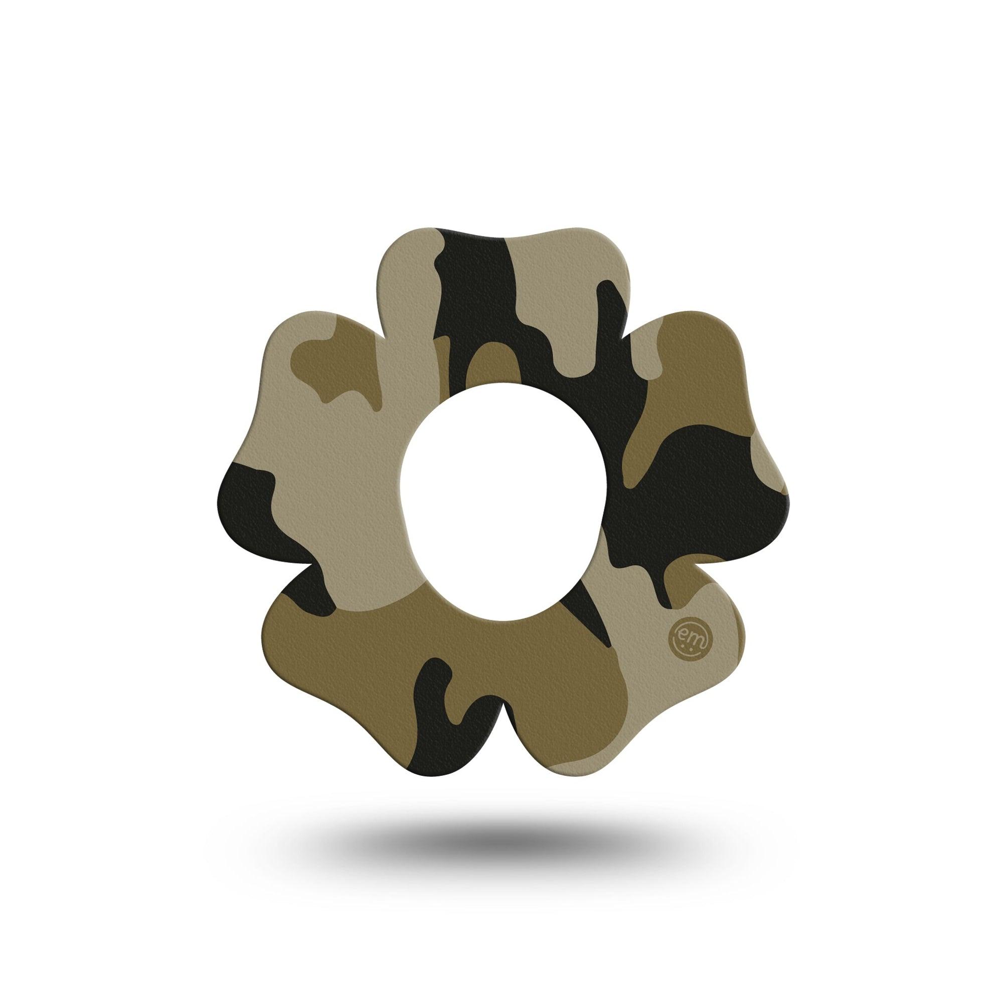ExpressionMed Camo Freestyle Libre 2 Flower Shape Tape, Abbott Lingo, Single Tape Military Camo Plaster CGM Design