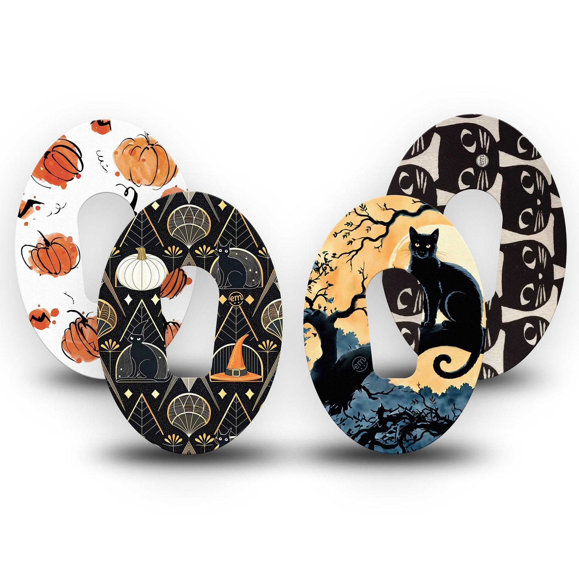 ExpressionMed Pumpkin Paws Variety Pack Dexcom G6 Tape, 4-Pack Tape Variety, Halloween Inspired, Plaster Continuous Glucose Monitor Design