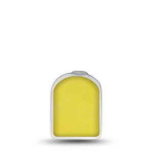 ExpressionMed Butter Yellow Omnipod Surface Center Sticker, Single Sticker Only Color Sample Inspired, Vinyl Decoration Pump Design