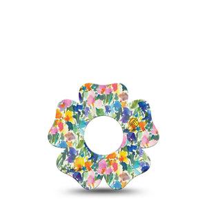 ExpressionMed Summer Fling Infusion Set Flower Shape Tape, 5-Pack Tape Summer Artful Garden, Plaster Continuous Glucose Monitor Design