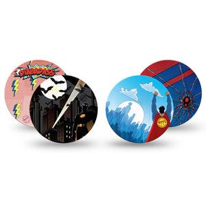 ExpressionMed Super Hero Variety Pack Freestyle Libre 3 and Libre 3 Plus Overpatch 4-Pack  Tape Variety DC Comics Inspired, Adhesive Patch CGM Design