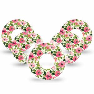 ExpressionMed Painter’s Cosmos Freestyle Libre, Libre 2 Plus, and Abbott Lingo, 5-Pack Muted tone florals Decorative Patch for Continuous Glucose Monitor
