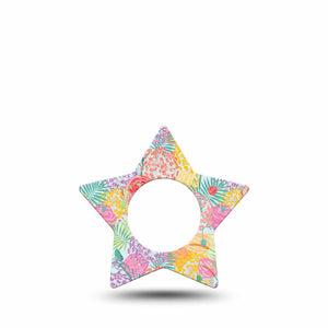 ExpressionMed Spring Flowers Freestyle Libre, Libre 2 Plus, and Abbott Lingo Star, Single Tape Intricate florals Decorative Patch for CGM
