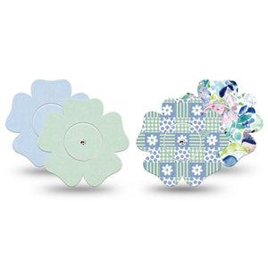 ExpressionMed Soft Balance Freestyle Libre, Libre 2 Plus, and Abbott Lingo Flower, tape and sticker  Soft color floral Best Covers for CGM
