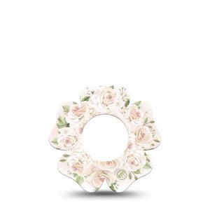 ExpressionMed Wedding Bouquet Freestyle Libre 2 and Libre 2 Plus Flower Shape Tape, Abbott Lingo,  Single Tape Garden Bridal, Fixing Ring Tape CGM Design