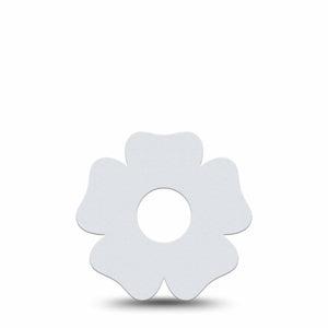 ExpressionMed White Freestyle Libre 3 and Libre 3 Plus Flower Shape Tape Single Tape Pale Tint, Plaster CGM Design