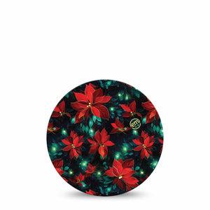 ExpressionMed Christmas Floral Dexcom G7 Overpatch, Dexcom Stelo Glucose Biosensor System, Single Tape Holiday Florals, Overlay Tape CGM Design
