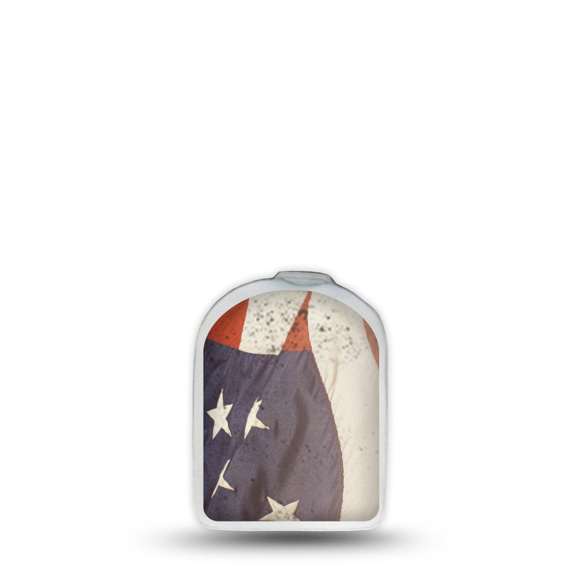 ExpressionMed American Pride Omnipod Surface Center Sticker Single Sticker Patriotic Spirit Vinyl Decoration Pump Design