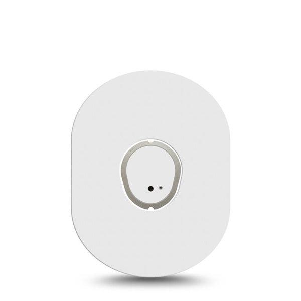 ExpressionMed White Dexcom G7 Tape, Dexcom Stelo Glucose Biosensor System, Single Tape Plain White Overlay Tape CGM Design with Center Sticker