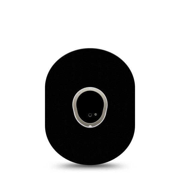 ExpressionMed Black Dexcom G7 and Stelo Tape Single Tape and Single Sticker Plain Black Themed, Plaster Continuous Glucose Monitor Design