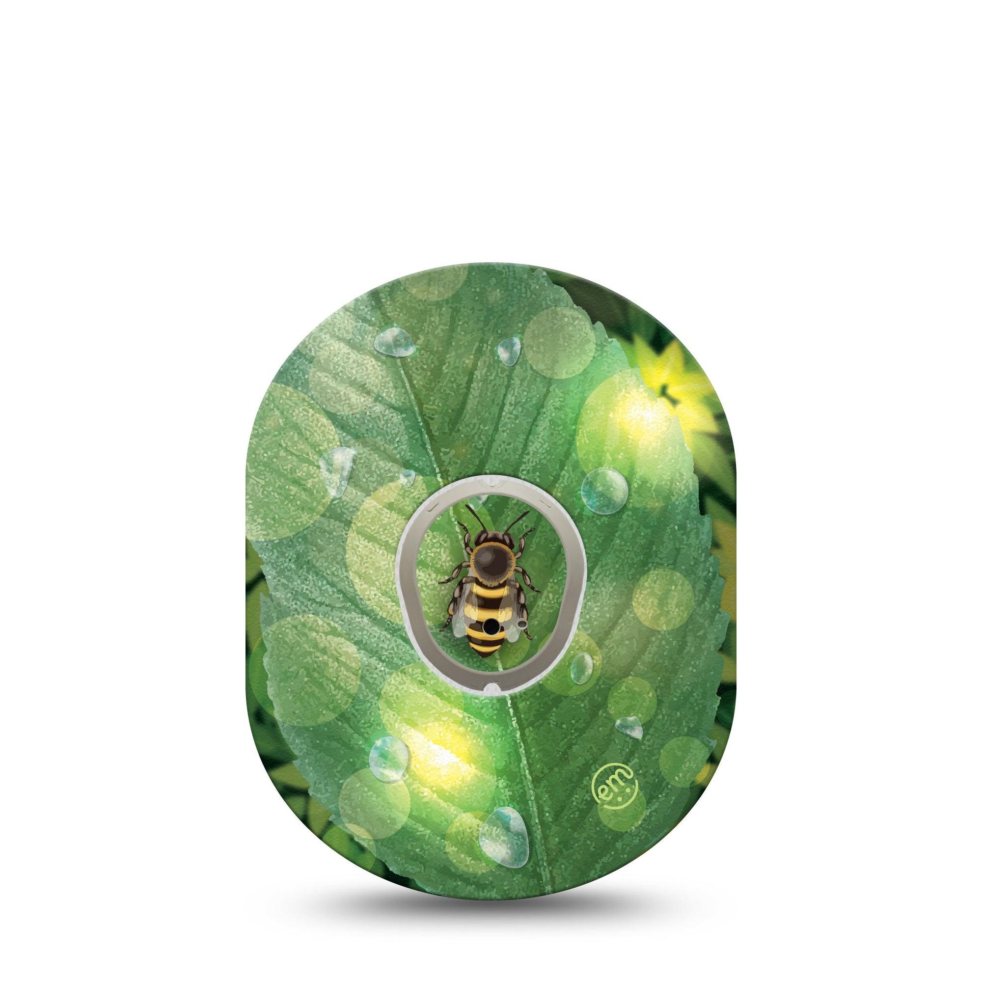 ExpressionMed Dewey Leaf Bee Dexcom G7 Sticker Bee and Sunlight Spots, CGM Sticker and Tape Design, Dexcom Stelo Glucose Biosensor System