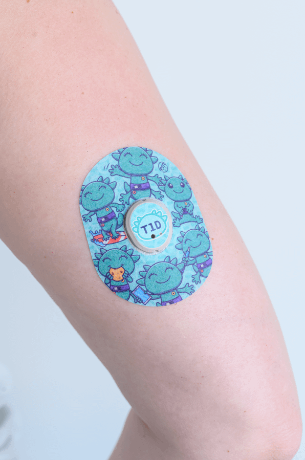 ExpressionMed, Betes - Diabetic Supply Co. Partnership Dexcom G7 Tape, Single Tape, Arm Wearing Betes Themed CGM Adhesive Patch Design