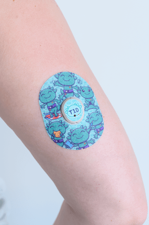 ExpressionMed, Betes - Diabetic Supply Co. Partnership Dexcom G7 Tape, Single Tape, Arm Wearing Betes Themed CGM Adhesive Patch Design