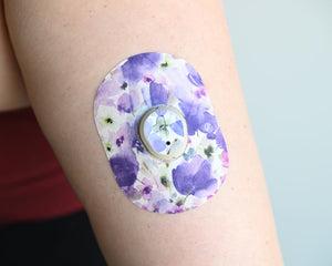 ExpressionMed Italian Blooms Dexcom G7 Tape, Single Tape and Single Sticker, Arm Wearing Floral Themed CGM Adhesive Patch Design