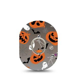 ExpressionMed Halloweeny Dexcom G7 and Stelo Tape Single Tape and Single Sticker Spooky Halloween Inspired, Plaster Continuous Glucose Monitor Design