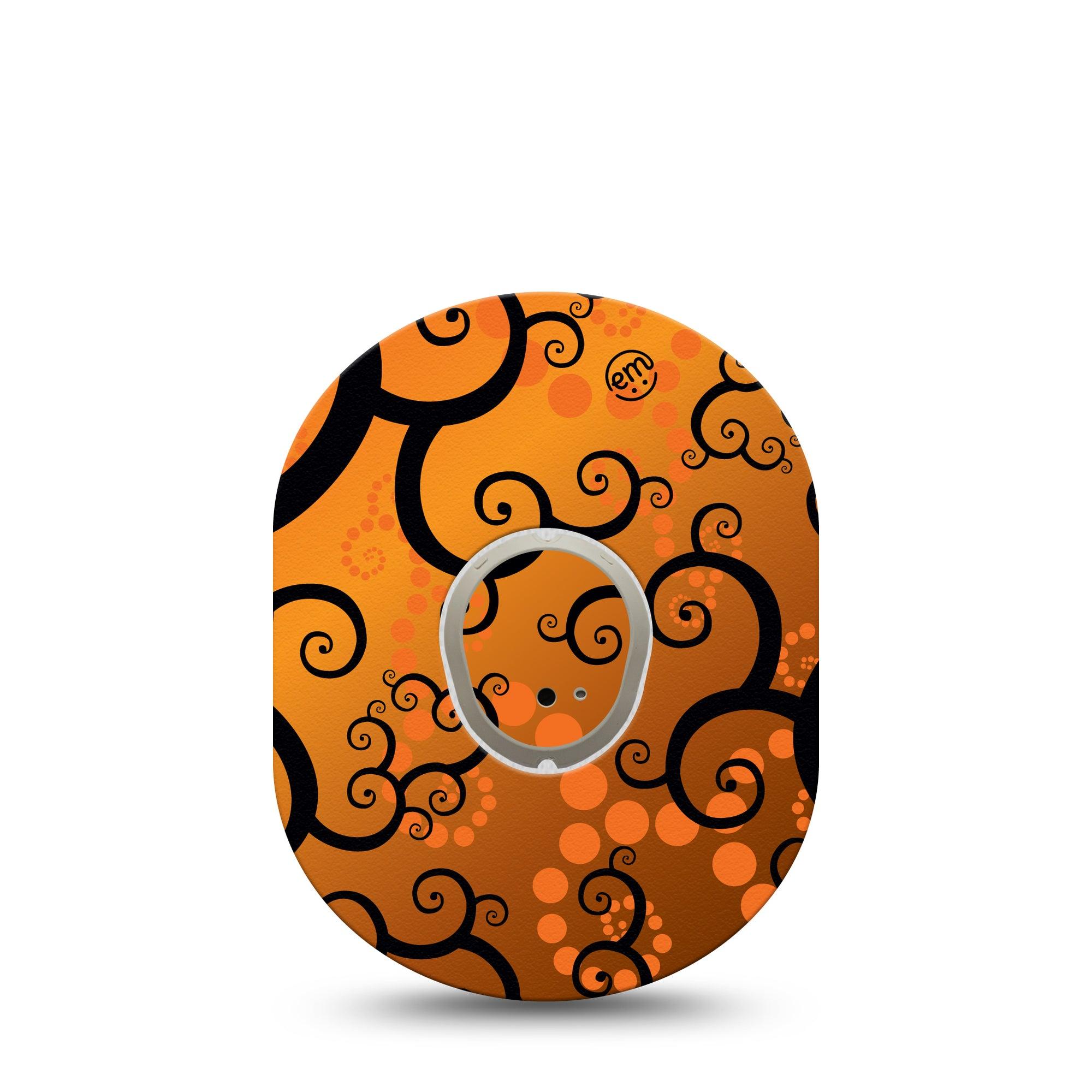 ExpressionMed Halloween Dreams Dexcom G7 and Stelo Tape Single Tape and Single Sticker Spooky Halloween, Plaster Continuous Glucose Monitor Design