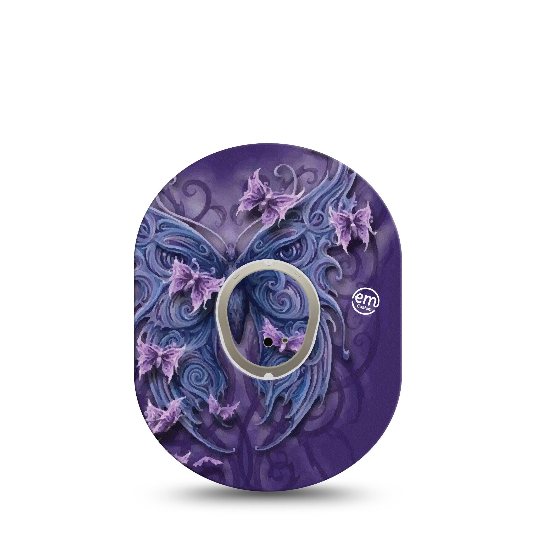 ExpressionMed Purple Butterfly Dexcom G7 Transmitter Sticker