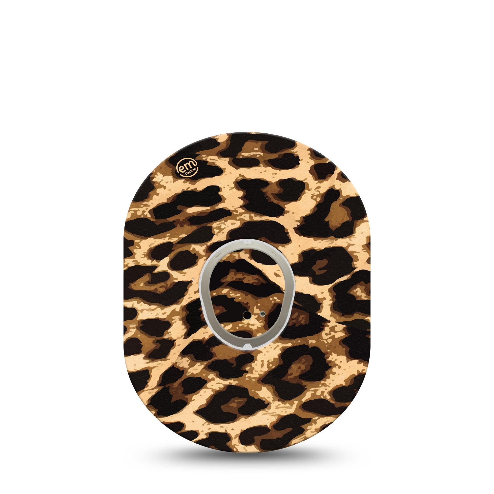 ExpressionMed Leopard Print Dexcom G7 and Stelo Tape Single Tape and Single Sticker Animal Print Inspired, Plaster Continuous Glucose Monitor Design