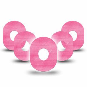 ExpressionMed Pink Horizon Dexcom G7 Tape, 5-Pack, Pink Canvas Themed, CGM, Overlay Patch Design, Dexcom Stelo Glucose Biosensor System