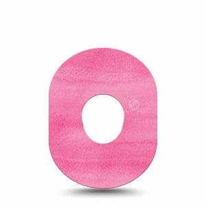 ExpressionMed Pink Horizon Dexcom G7 Tape, Watercolored Canvas Inspired, CGM Fixing Ring Patch Design, Dexcom Stelo Glucose Biosensor System