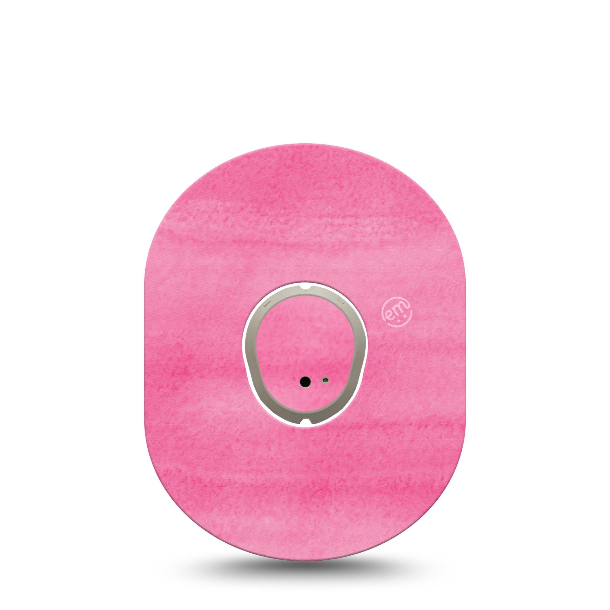 ExpressionMed Pink Horizon Dexcom G7 Tape and Sticker, Watercolored Canvas Inspired, CGM Fixing Ring Patch Design, Dexcom Stelo Glucose Biosensor System