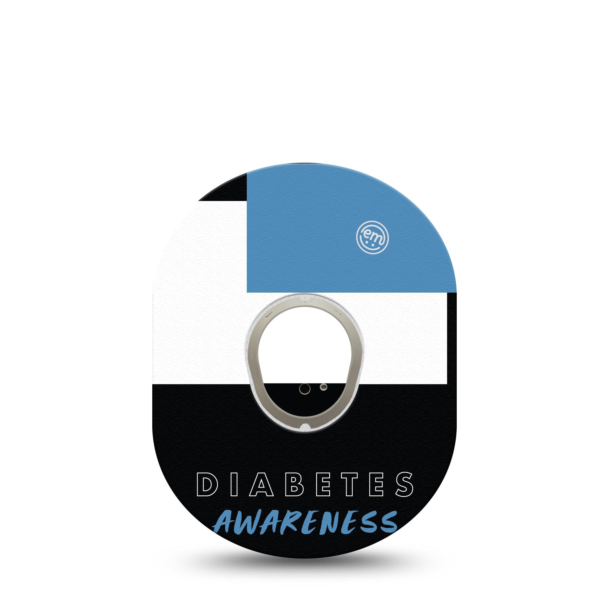 ExpressionMed Diabetes Awareness Dexcom G7 and Stelo Tape Single Tape and Single Sticker Diabetes Awareness Themed, Plaster Continuous Glucose Monitor Design