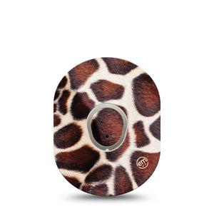 ExpressionMed Giraffe Print Dexcom G7 and Stelo Tape Single Tape and Single Sticker Animal Spots Inspired, Plaster Continuous Glucose Monitor Design