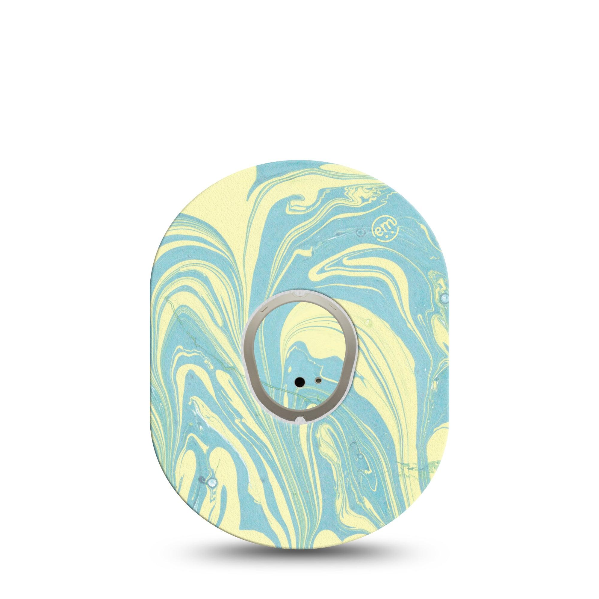 ExpressionMed Mixed Playdough Dexcom G7 and Stelo Tape Single Tape and Single Sticker Playdough Swirl, Plaster Continuous Glucose Monitor Design