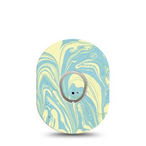 ExpressionMed Mixed Playdough Dexcom G7 and Stelo Tape Single Tape and Single Sticker Playdough Swirl, Plaster Continuous Glucose Monitor Design