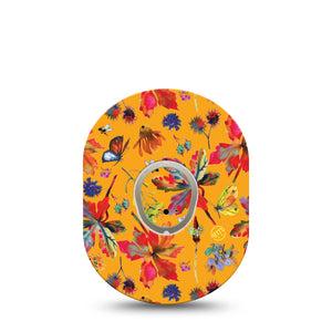 ExpressionMed Buzzing Wings Dexcom G7 and Stelo Tape Single Tape and Single Sticker Colorful Wings and Insects Inspired, Plaster Continuous Glucose Monitor Design