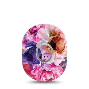ExpressionMed Vibrant Blooms Dexcom G7 and Stelo Tape Single Tape and Single Sticker Spring Color Themed, Plaster Continuous Glucose Monitor Design