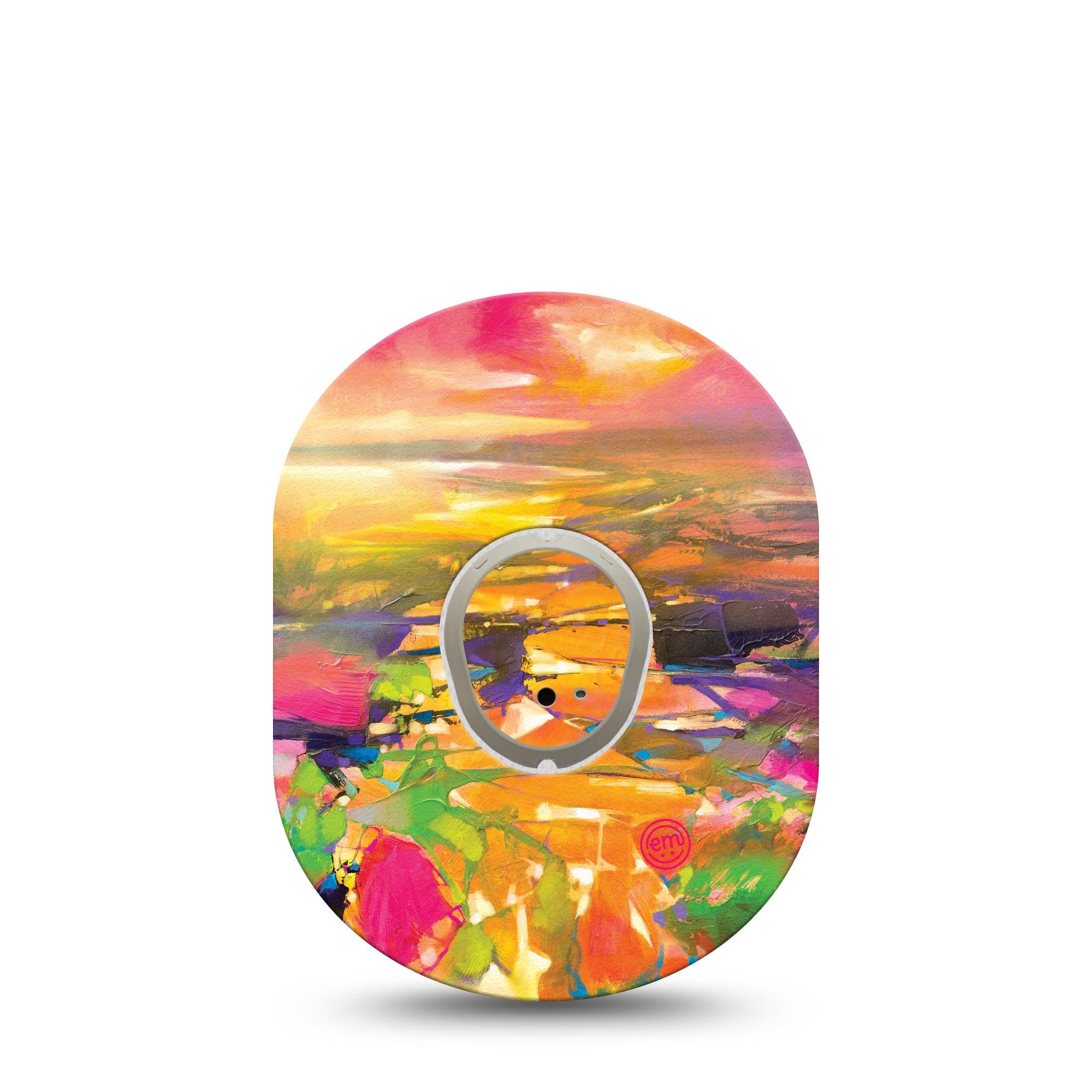 ExpressionMed Fragments From Above Dexcom G7 and Stelo Tape Single Tape and Single Sticker Painted Night Skies Inspired, Plaster Continuous Glucose Monitor Design